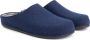 Travelin ' Be-Home Heren Sloffen Wollen Pantoffels Instappers met rubberen zool Navy Blauw - Thumbnail 2