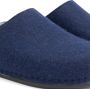 Travelin ' Be-Home Heren Sloffen Wollen Pantoffels Instappers met rubberen zool Navy Blauw - Thumbnail 4