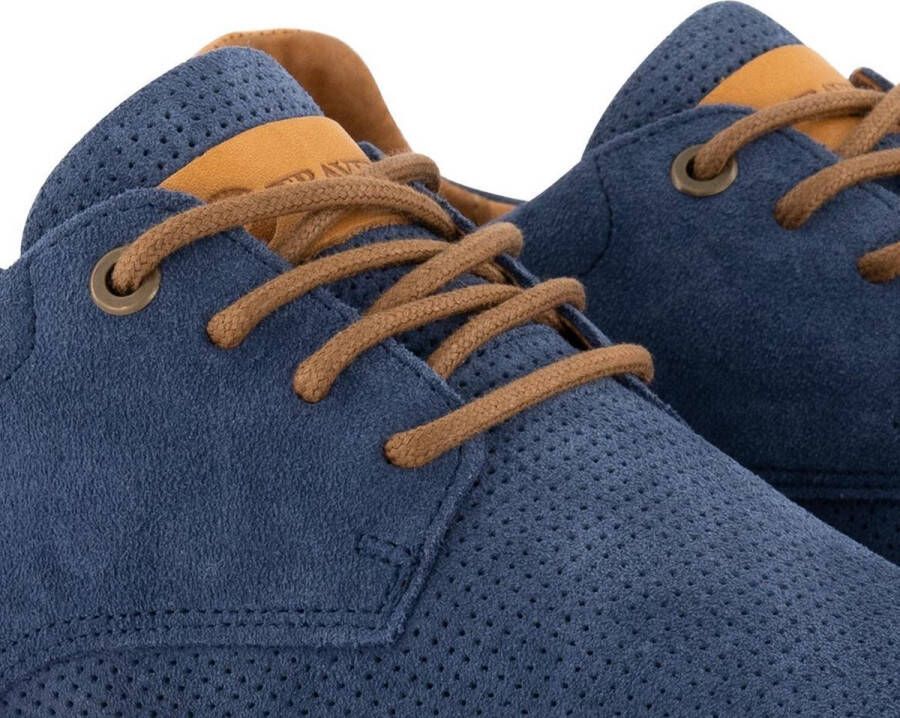 Travelin ' Chetton Suede leren herensneakers Veterschoenen Blauw leer - Foto 4