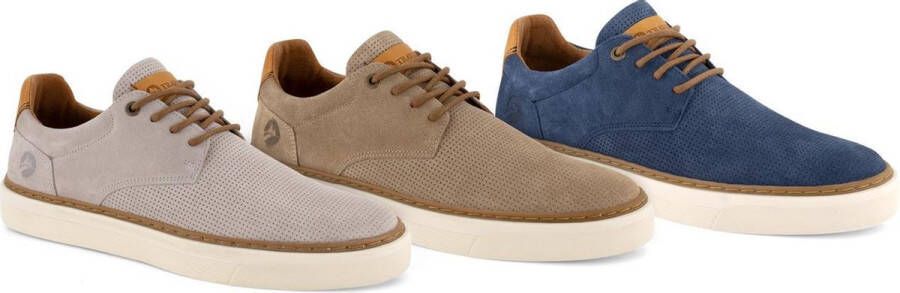 Travelin ' Chetton Suede leren herensneakers Veterschoenen Grijs leer