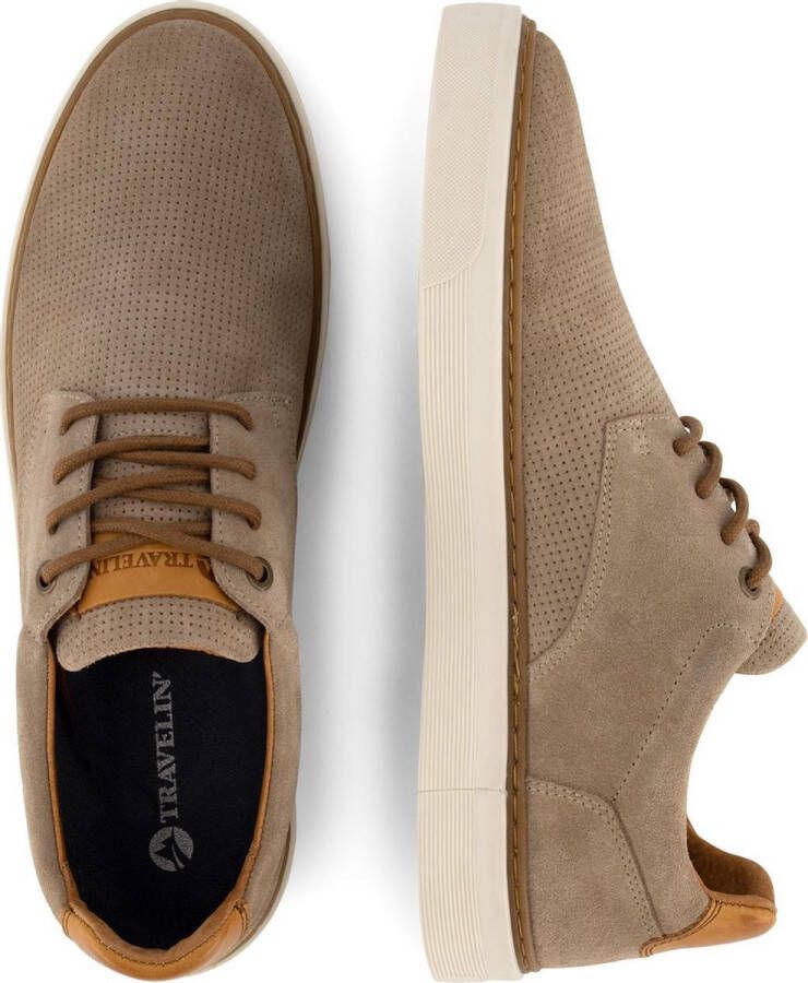 Travelin ' Chetton Suede leren herensneakers Veterschoenen Zand Beige leer - Foto 2