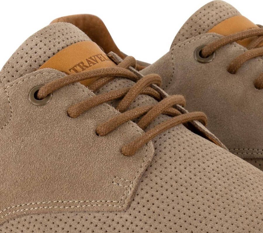 Travelin ' Chetton Suede leren herensneakers Veterschoenen Zand Beige leer - Foto 12