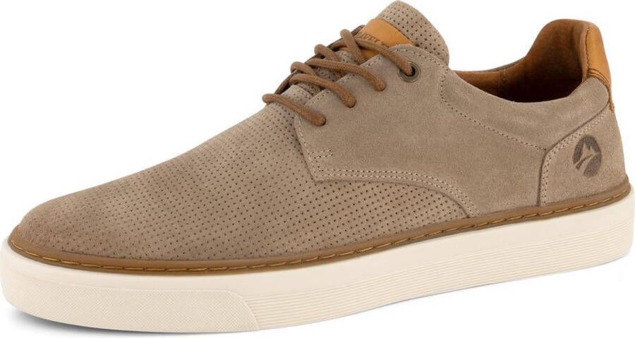 Travelin ' Chetton Suede leren herensneakers Veterschoenen Zand Beige leer