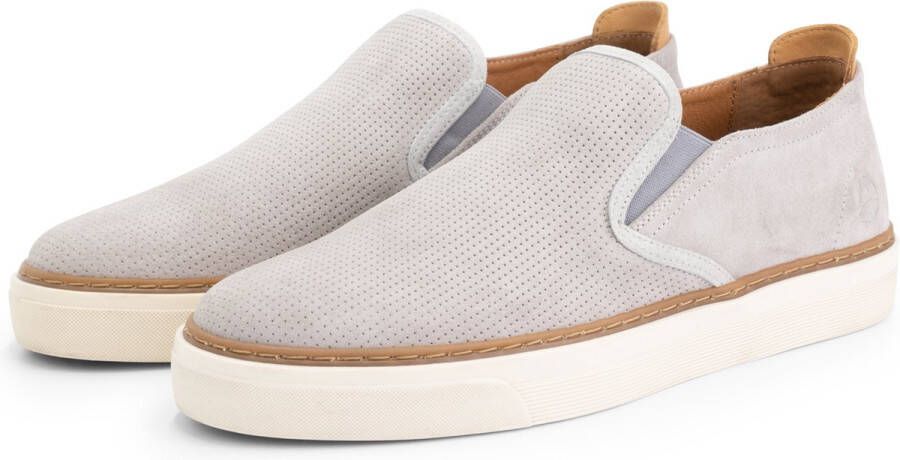 Travelin ' Cleeton Leren instappers heren Slip-On Sneaker Espadrilles Schoenen mannen Grijs Leer