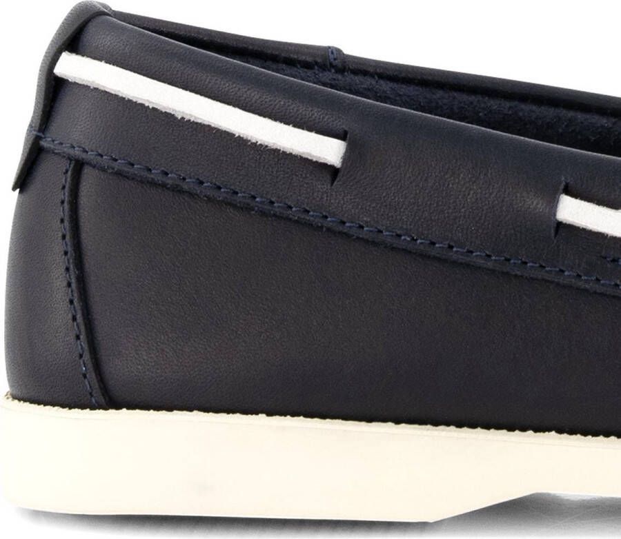 Travelin ' Exmouth Dames Leren Moccasins met veter Boot schoen Blauw Leer