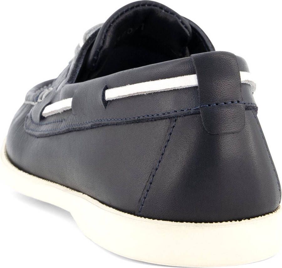 Travelin ' Exmouth Dames Leren Moccasins met veter Boot schoen Blauw Leer