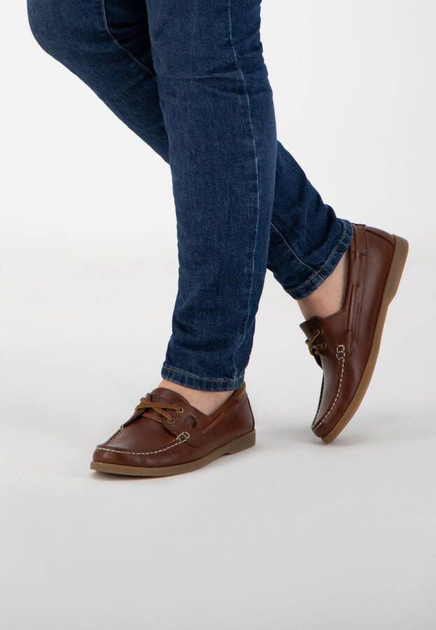 Travelin ' Exmouth Dames Leren Moccasins met veter Boot schoen Bruin Leer