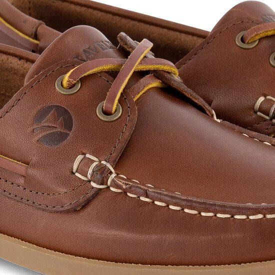 Travelin ' Exmouth Dames Leren Moccasins met veter Boot schoen Bruin Leer