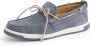 Travelin ' Falmouth Dames Leren Moccasins met veter Bootschoenen Instappers Blauw Leer - Thumbnail 7