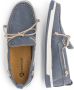 Travelin ' Falmouth Dames Leren Moccasins met veter Bootschoenen Instappers Blauw Leer - Thumbnail 5