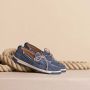 Travelin ' Falmouth Dames Leren Moccasins met veter Bootschoenen Instappers Blauw Leer - Thumbnail 10