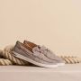 Travelin ' Falmouth Dames Leren Moccasins met veter Bootschoenen Instappers Grijs Leer - Thumbnail 9