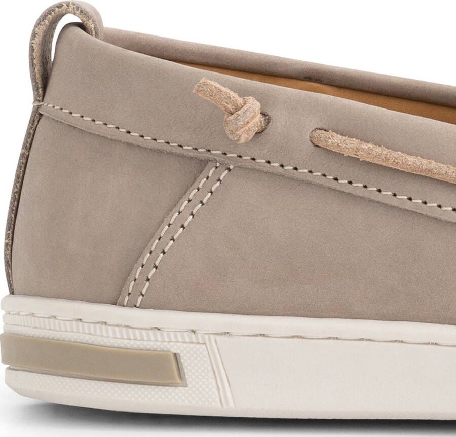 Travelin ' Falmouth Heren Leren Moccasins met veter Bootschoenen Instappers Grijs Leer - Foto 4