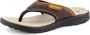 Travelin' Fiksdal Heren Teenslipper Outdoor- Sport- en WandelSablealen met Profielzool Bruin - Thumbnail 2