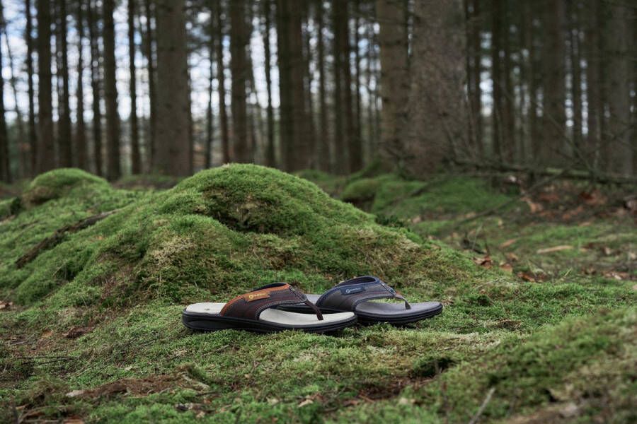 Travelin ' Fiksdal Heren Teenslipper Outdoor- Sport- en Wandelsandalen met Profielzool Grijs