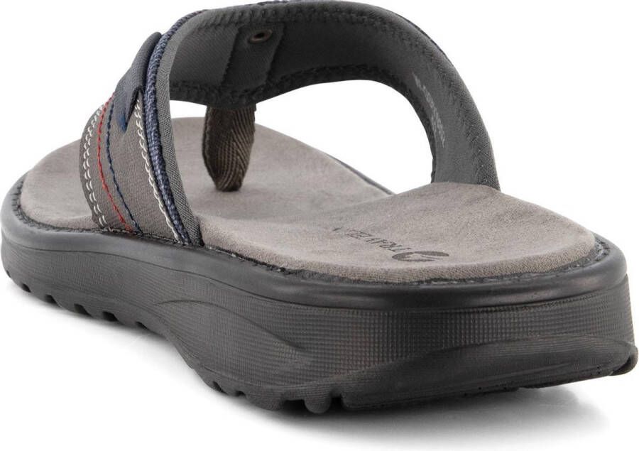 Travelin ' Fiksdal Heren Teenslipper Outdoor- Sport- en Wandelsandalen met Profielzool Grijs