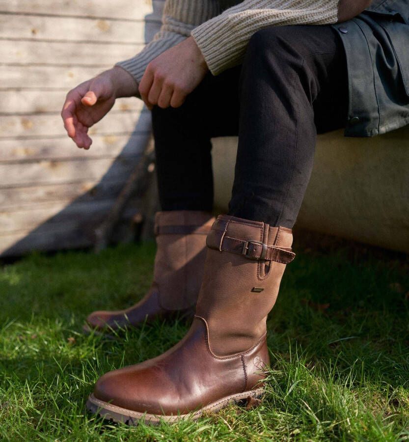 Travelin Finland Heren Wolgevoerde Leren Outdoorlaars Waterdicht Laarzen Donkerbruin Leer Schoenen