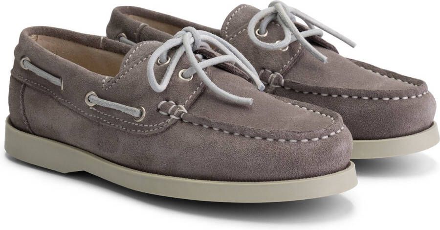 Travelin ' Foss Kids Mocassins zomerschoenen kinderen Grijs suede leer