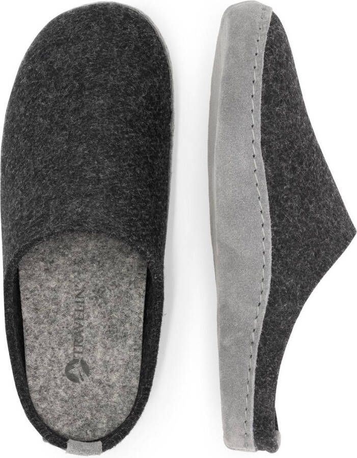 Travelin ' Get-Home Dames Slip-On sloffen Wollen pantoffels Suede zool Grijs - Foto 7