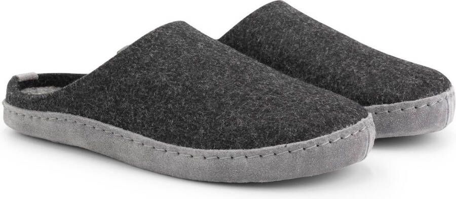 Travelin ' Get Home Dames Slip On sloffen Wollen pantoffels Suede zool Grijs - Foto 9