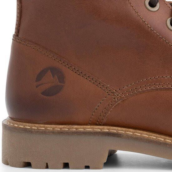 Travelin ' Haugesund Dames Leren Veterschoenen Wol gevoerde boots Cognac leer - Foto 2