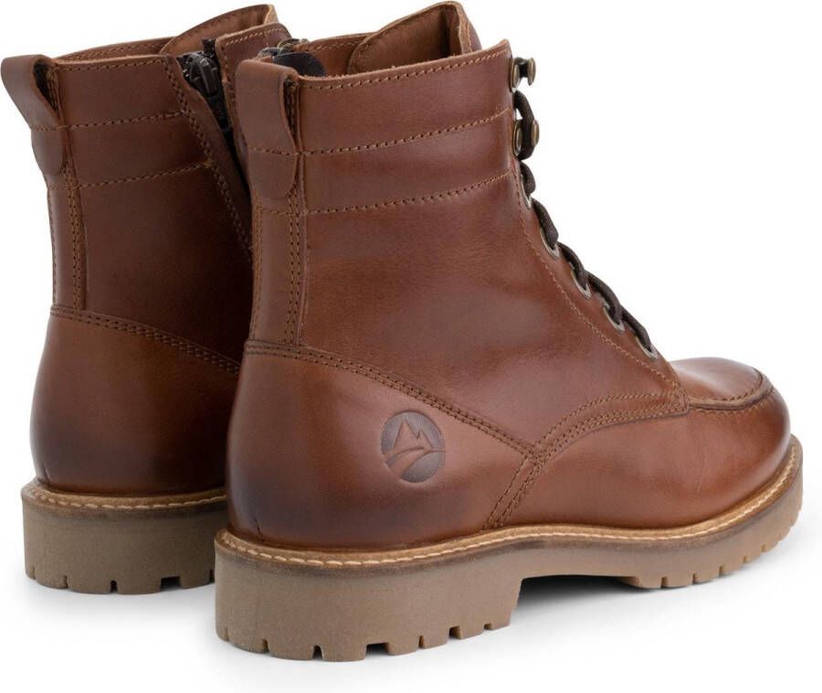 Travelin ' Haugesund Dames Leren Veterschoenen Wol gevoerde boots Cognac leer - Foto 6