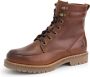 Travelin ' Haugesund Dames Leren Veterschoenen Wol gevoerde boots Cognac leer - Thumbnail 7