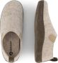 Travelin ' In Home Dames Sloffen Wollen Pantoffels Suede zool Beige - Thumbnail 3