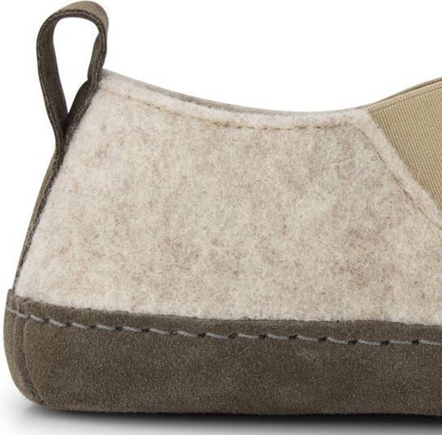 Travelin ' In-Home Dames Sloffen Wollen Pantoffels Suede zool Beige