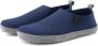 Travelin ' In-Home Heren Sloffen Wollen Pantoffels Instappers met suède zool Marine Blauw - Thumbnail 9