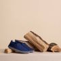Travelin ' In-Home Heren Sloffen Wollen Pantoffels Instappers met suède zool Marine Blauw - Thumbnail 10