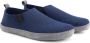 Travelin ' In-Home Heren Sloffen Wollen Pantoffels Instappers met suède zool Marine Blauw - Thumbnail 2