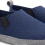 Travelin ' In-Home Heren Sloffen Wollen Pantoffels Instappers met suède zool Marine Blauw - Thumbnail 4