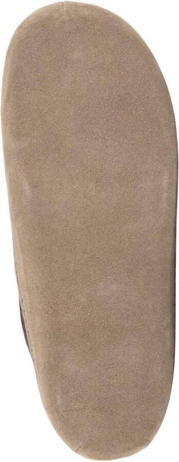 Travelin ' In-Home Heren Sloffen Wollen Pantoffels Suede zool Bruin