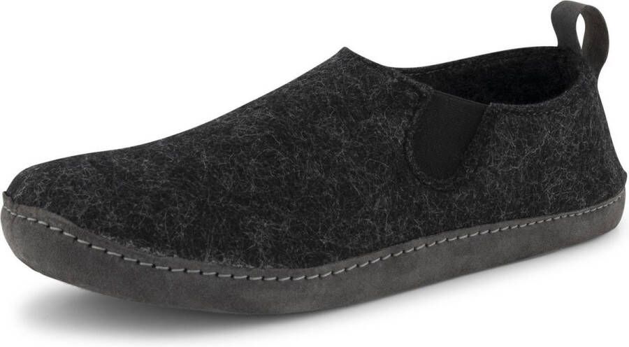 Travelin ' In-Home Heren Sloffen Wollen Pantoffels Suede zool Grijs