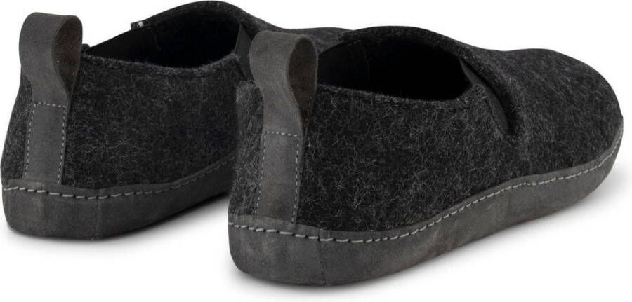 Travelin ' In-Home Heren Sloffen Wollen Pantoffels Suede zool Grijs