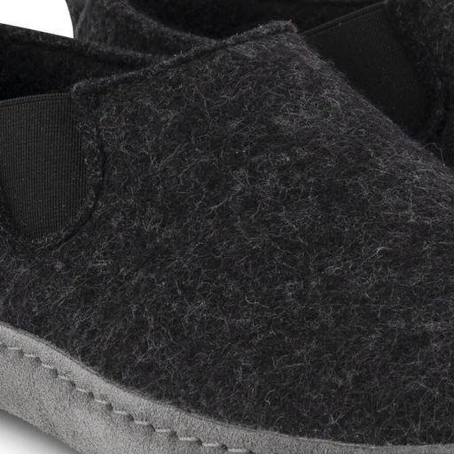 Travelin ' In-Home Heren Sloffen Wollen Pantoffels Suede zool Grijs