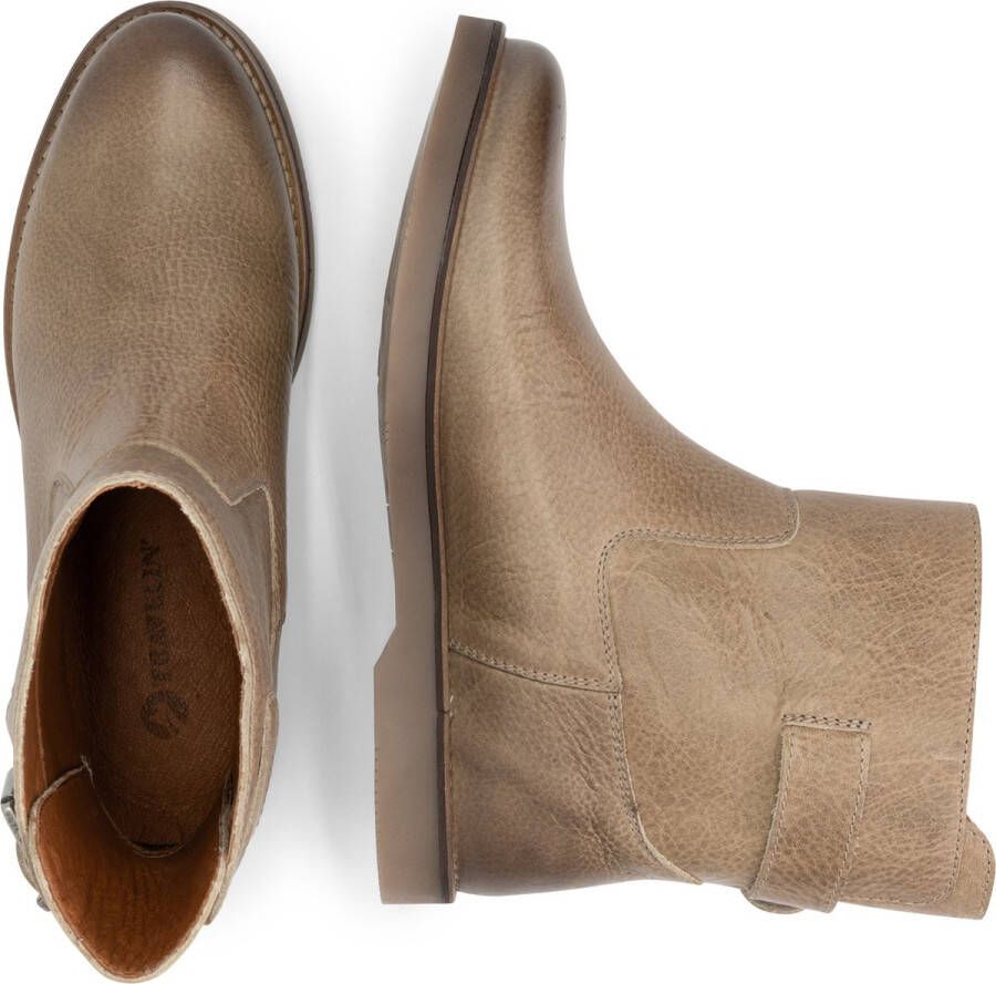 Travelin ' Louargat Dames Leren Enkellaarsjes Boots vrouwen Taupe Leer