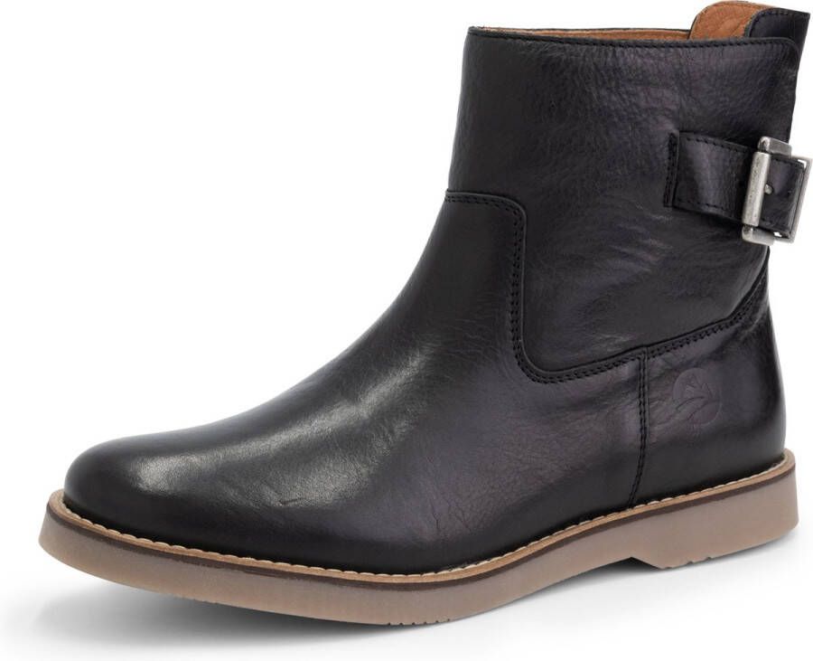 Travelin ' Louargat Dames Leren Enkellaarsjes Boots vrouwen Zwart Leer