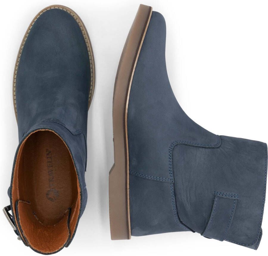 Travelin ' Louargat Nubuck leren Enkellaarjes Dames Blauw leer - Foto 2