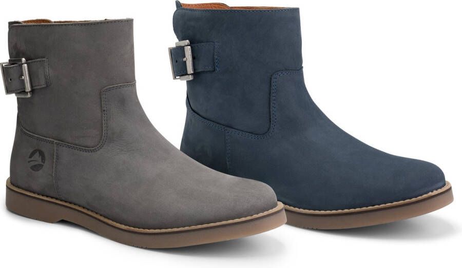 Travelin ' Louargat Nubuck leren Enkellaarjes Dames Grijs leer