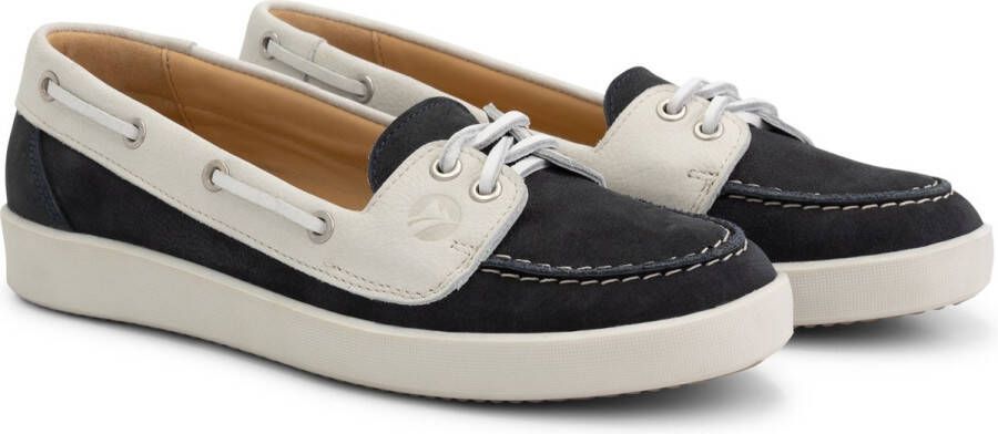 Travelin ' Marazion Leren Dames instappers Zomerschoenen vrouwen mocassins Donkerblauw leer