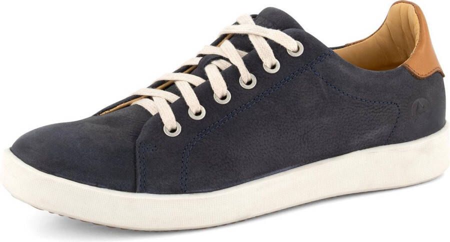 Travelin ' Metz Leren Damessneaker Veterschoen Blauw leer