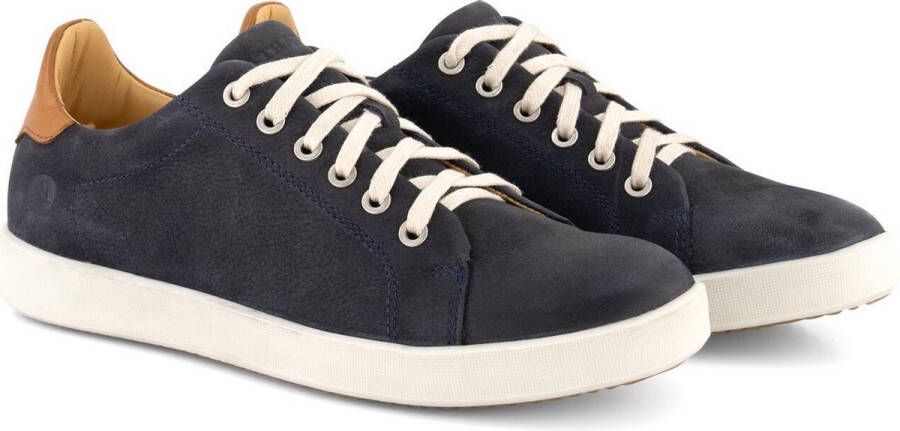 Travelin ' Metz Leren Damessneaker Veterschoen Blauw leer