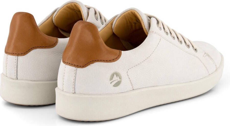 Travelin ' Metz Leren Damessneaker Veterschoen Wit leer