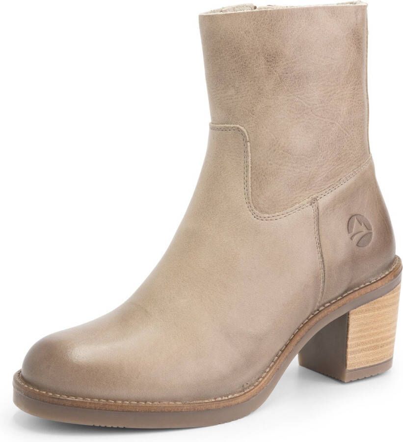 Travelin ' Morlaix Dames Leren Enkellaarzen met hak Nette schoenen vrouwen Taupe Leer - Foto 6