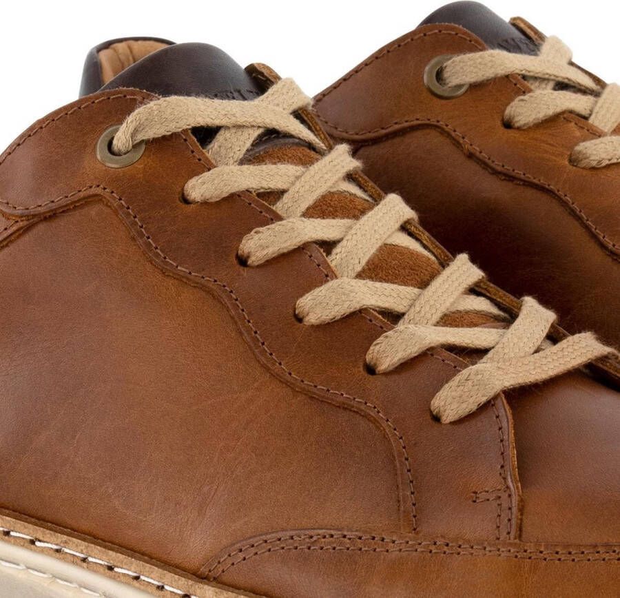 Travelin ' Northampton Casual leren herensneakers Veterschoen Cognac Bruin leer - Foto 3