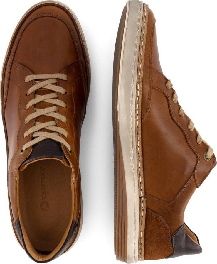 Travelin ' Northampton Casual leren herensneakers Veterschoen Cognac Bruin leer - Foto 5