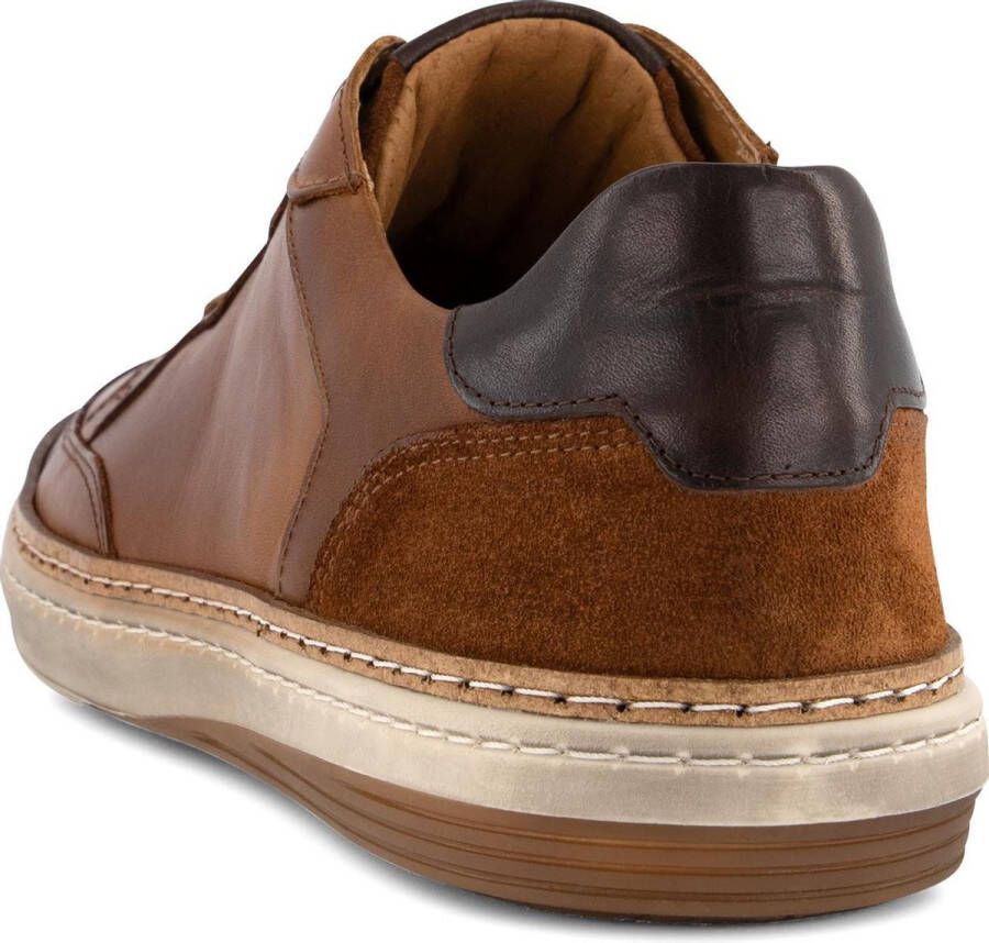 Travelin ' Northampton Casual leren herensneakers Veterschoen Cognac Bruin leer - Foto 7