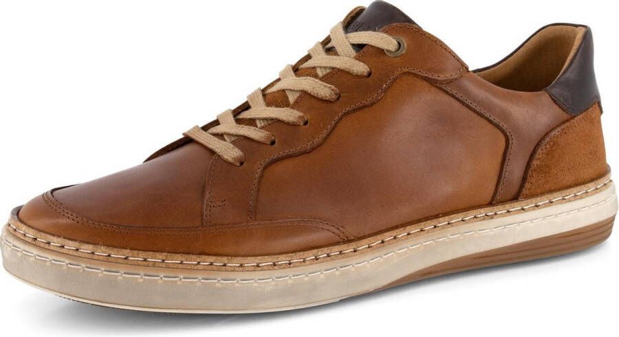 Travelin ' Northampton Casual leren herensneakers Veterschoen Cognac Bruin leer - Foto 8